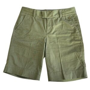 Dockers Flat-Front Olive Green Khaki Shorts, 6
